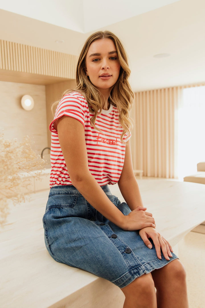FOXWOOD T-SHIRT SIGNATURE STRIPE TEE - 55X0236