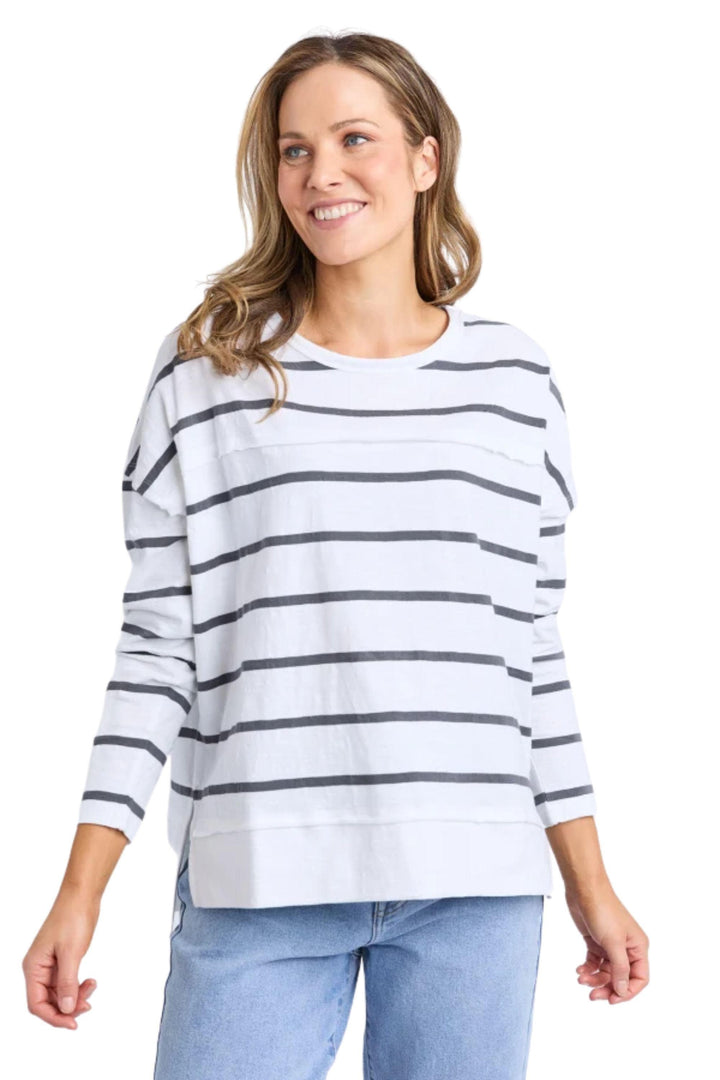 FOXWOOD TOP JAYNE STRIPE THROW ON - 55X0228