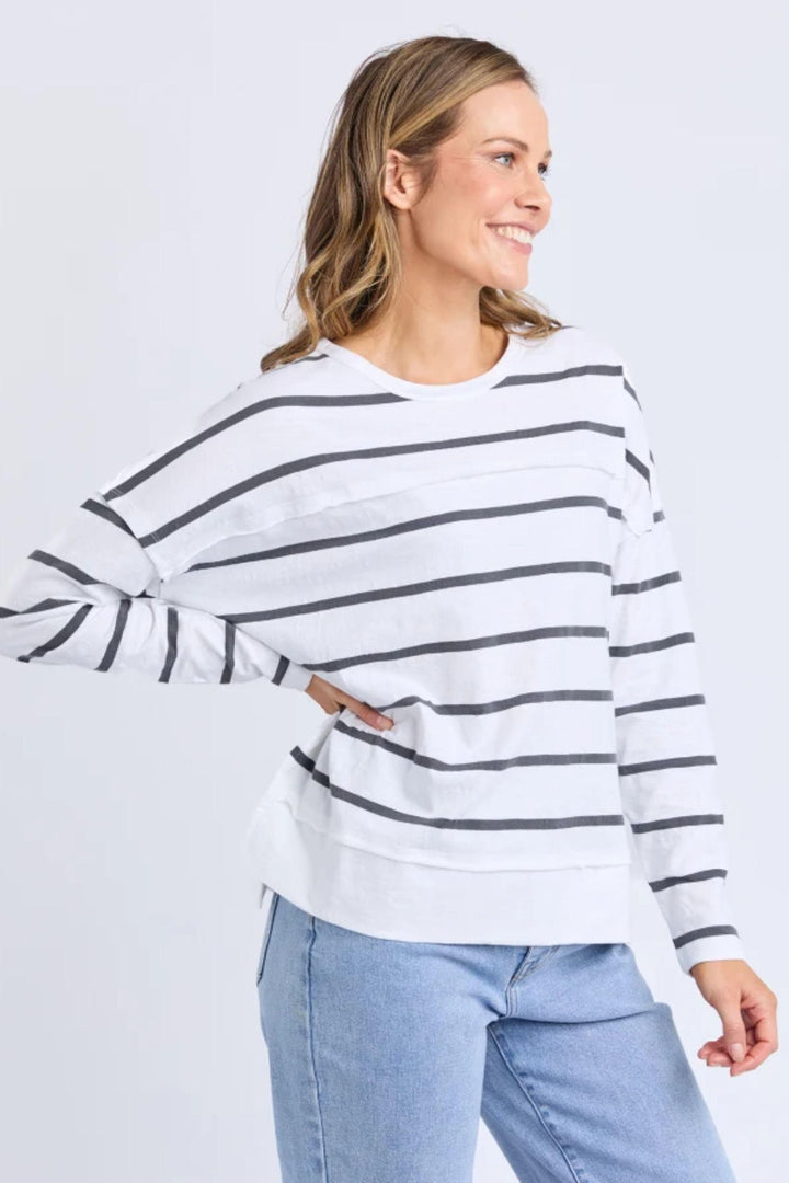 FOXWOOD TOP JAYNE STRIPE THROW ON - 55X0228