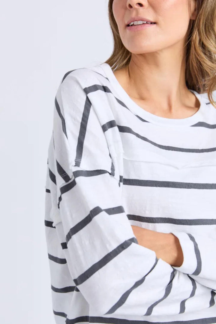 FOXWOOD TOP JAYNE STRIPE THROW ON - 55X0228