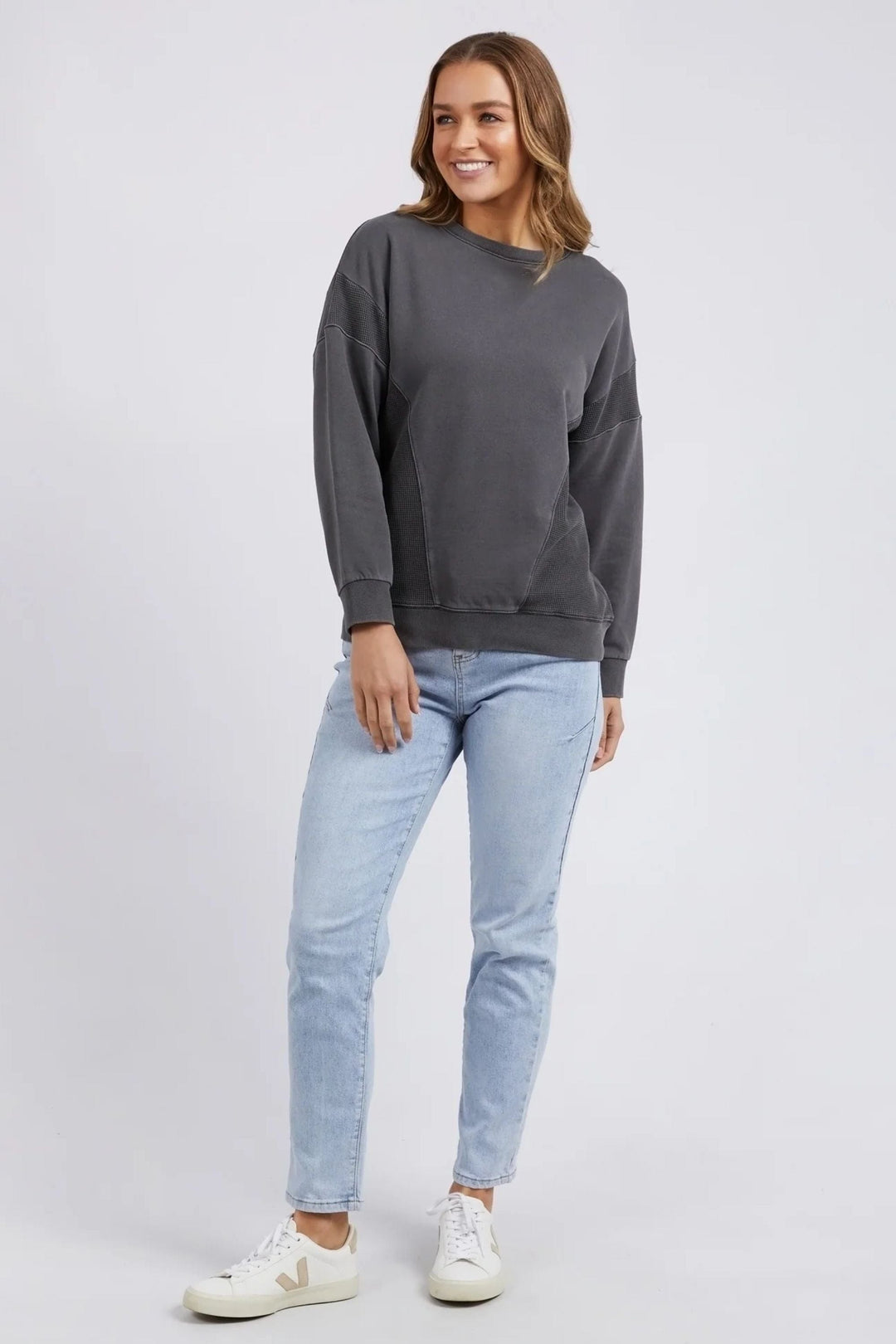 FOXWOOD TRACK TOP 10 / CHARCOAL COMMUTE CREW -55X0211