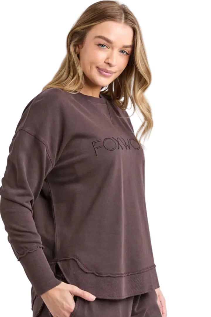 FOXWOOD TRACK TOP COFFEE / 8 SIMPLIFIED CREW - 55X0104