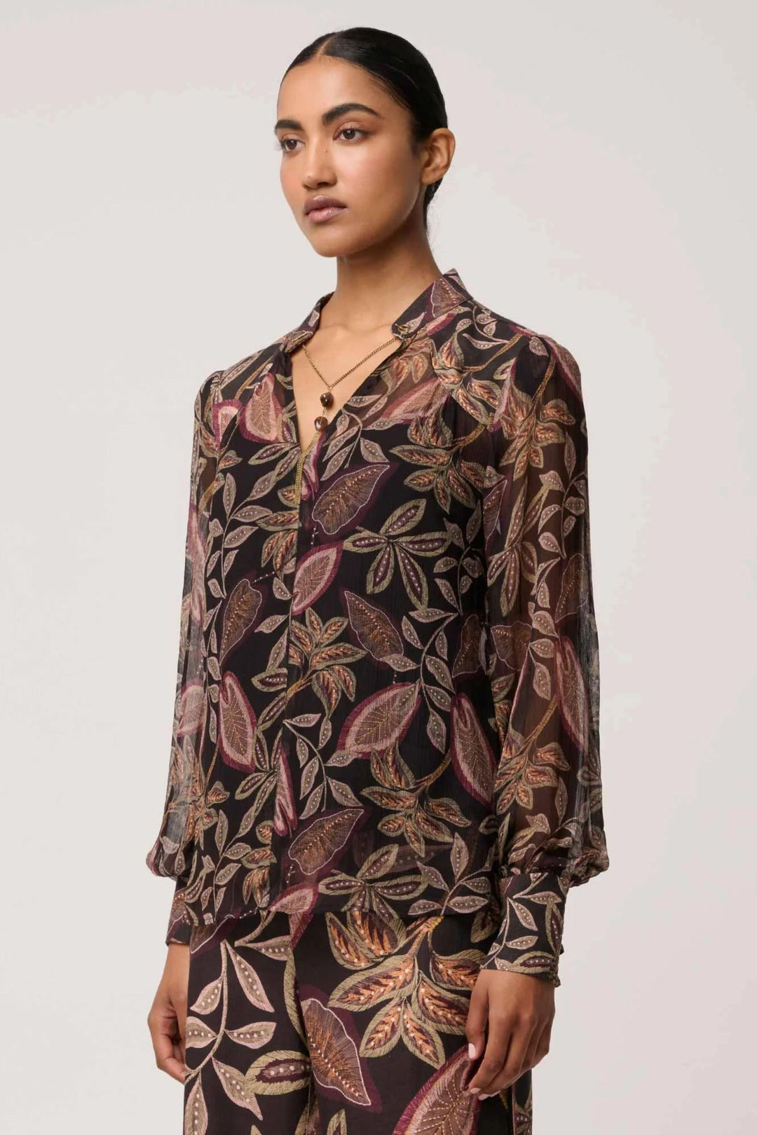 FREYA SHEER EMBELLISHED BLOUSE - OW22122 - BLOUSE