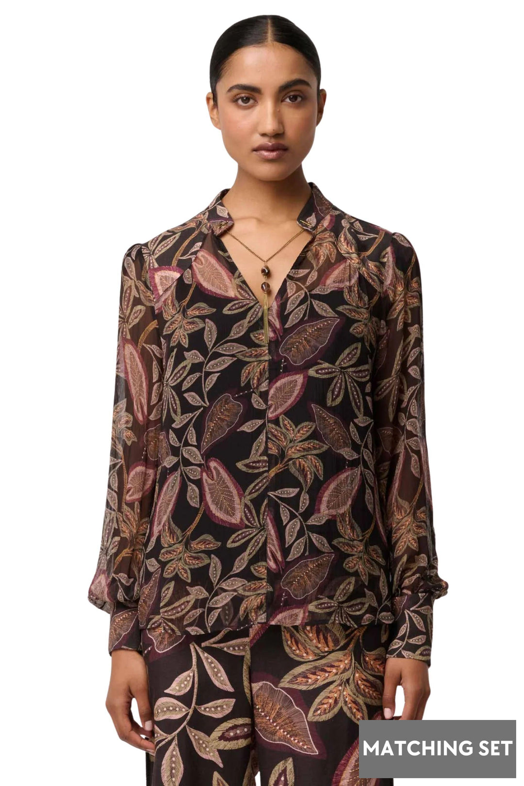 FREYA SHEER EMBELLISHED BLOUSE - OW22122 - BLOUSE