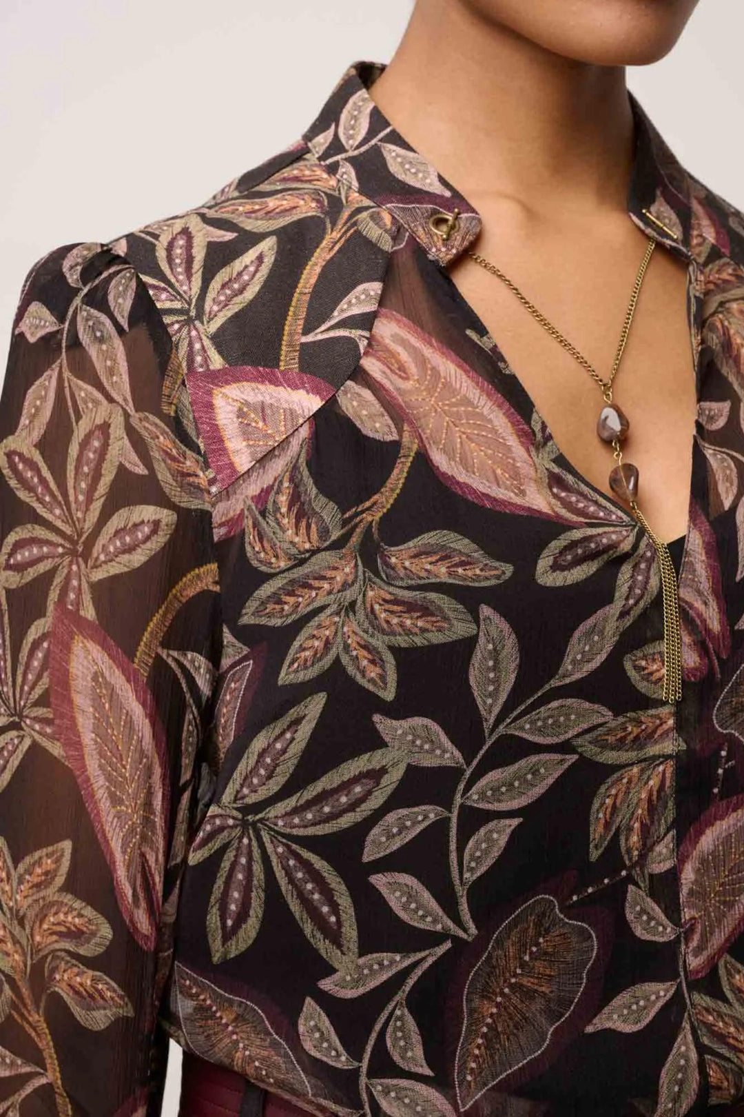 FREYA SHEER EMBELLISHED BLOUSE - OW22122 - BLOUSE
