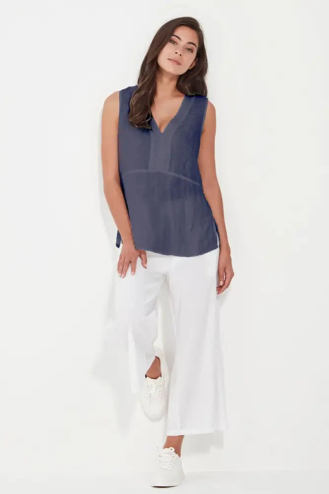 GALA TANK - 9751BR XS / DENIM TOP