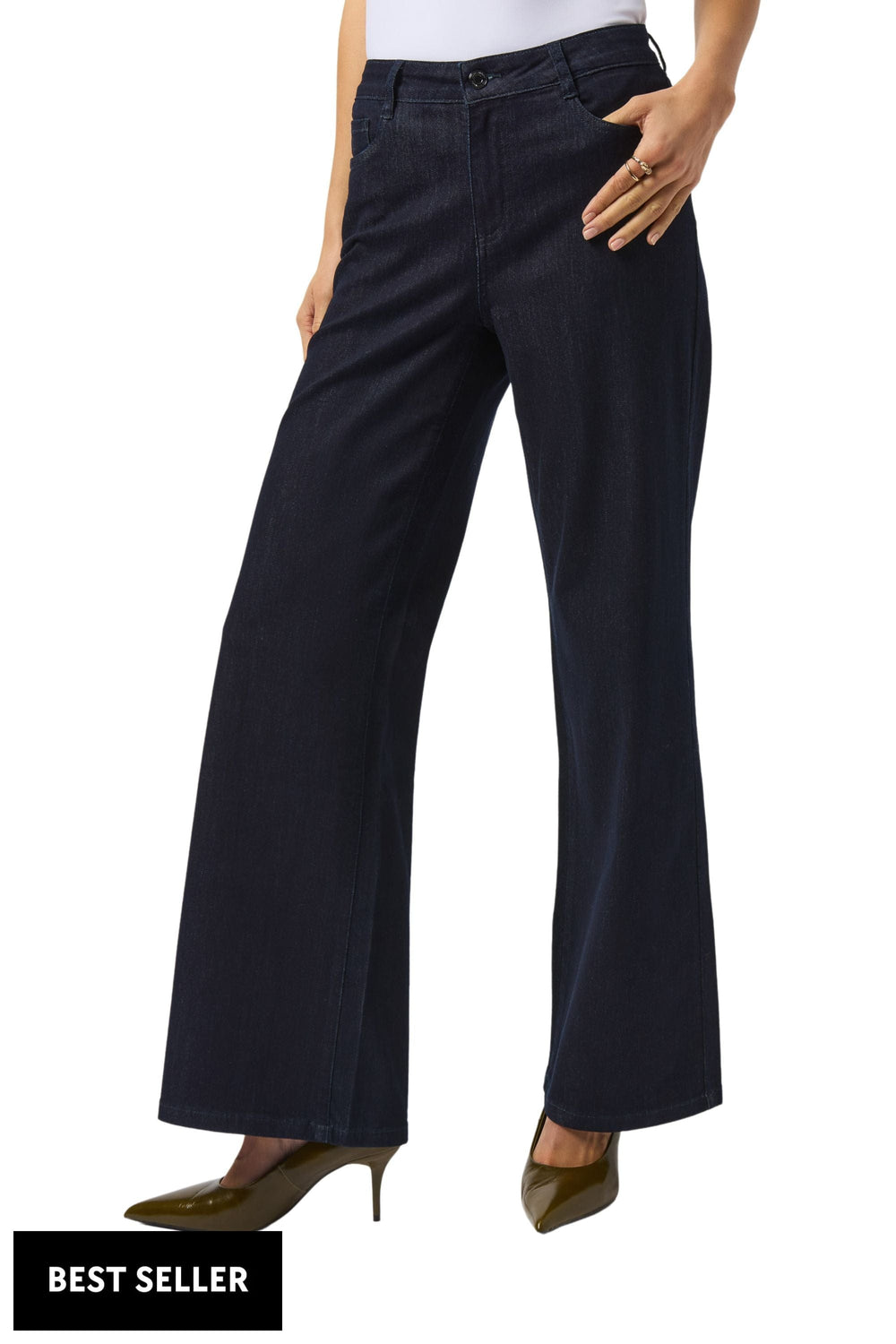 JOSEPH RIBKOFF JEANS DARK-BLUE / 6 GOLDIE WIDE LEG JEAN - 251968JR
