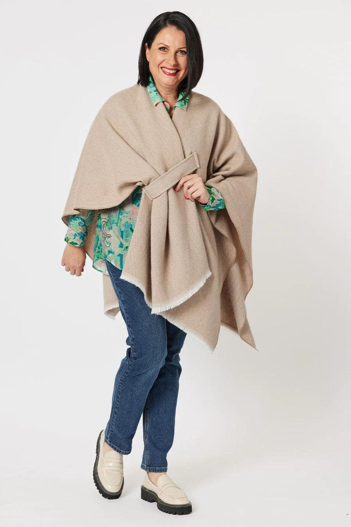 GORDON SMITH CARDIGAN NATURAL ESSENTIAL WRAP - 45542GS