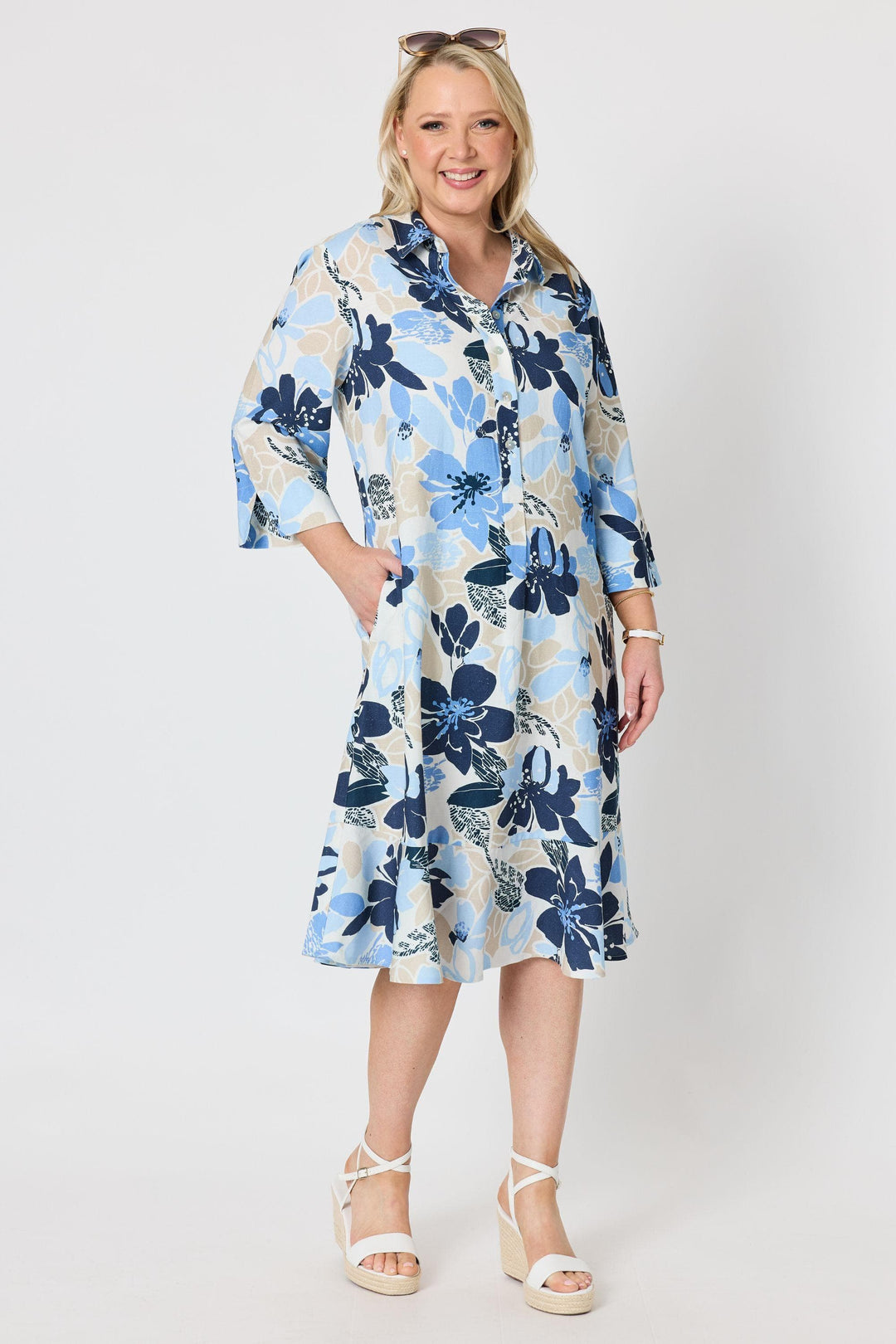 GORDON SMITH DRESS AMALFI ROSE PRINT DRESS - 49472GS