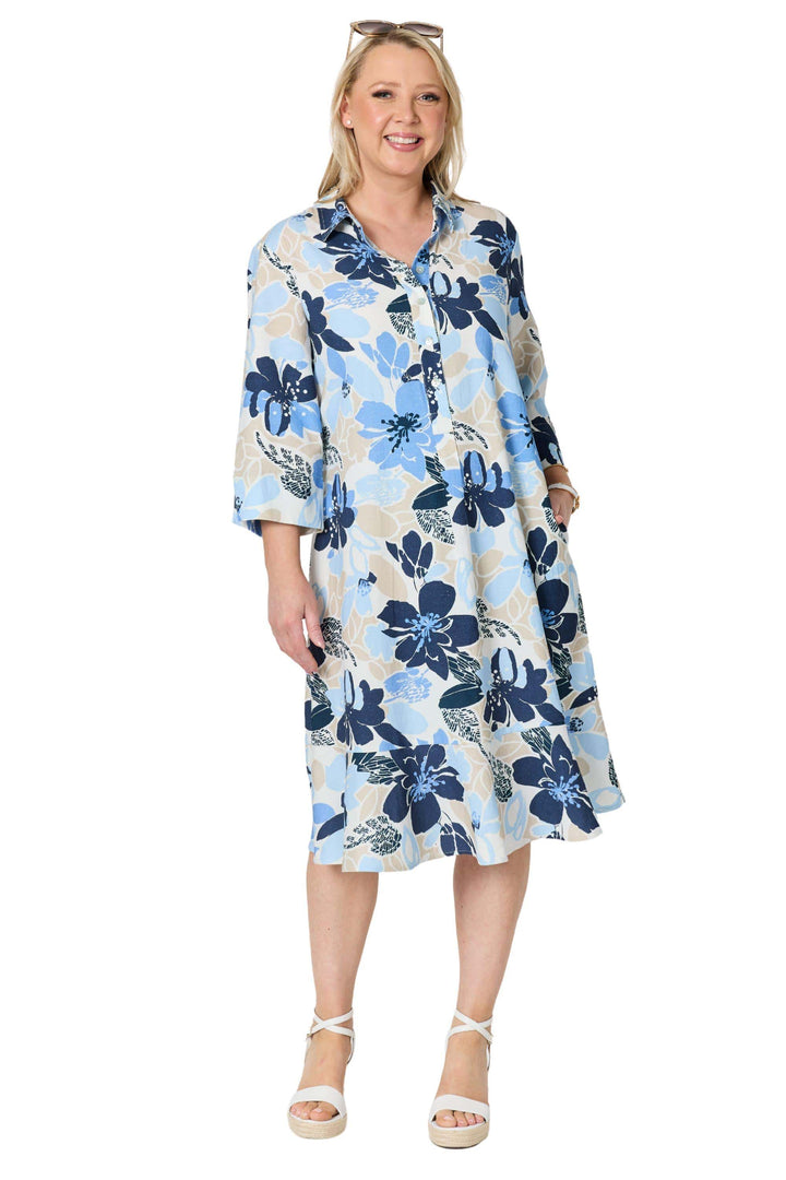 GORDON SMITH DRESS AMALFI ROSE PRINT DRESS - 49472GS