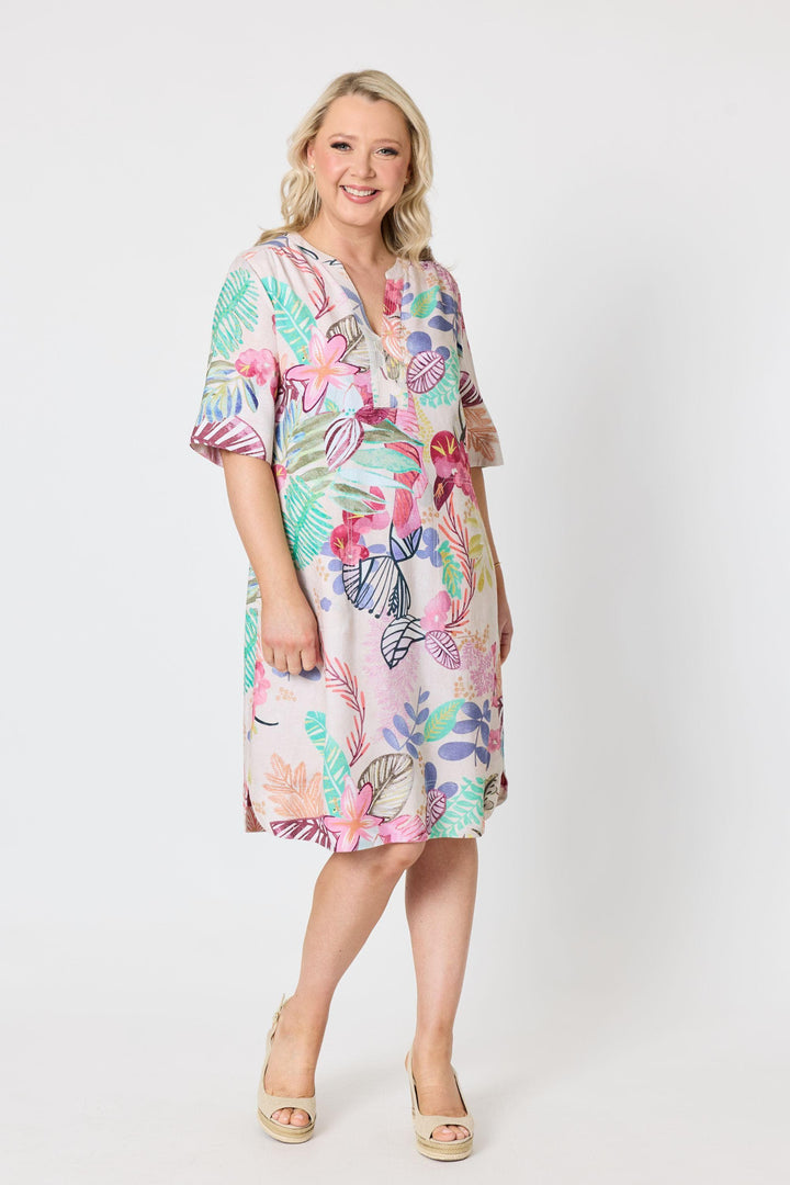 GORDON SMITH DRESS DESERT ROSE PRINT DRESS - 49479GS