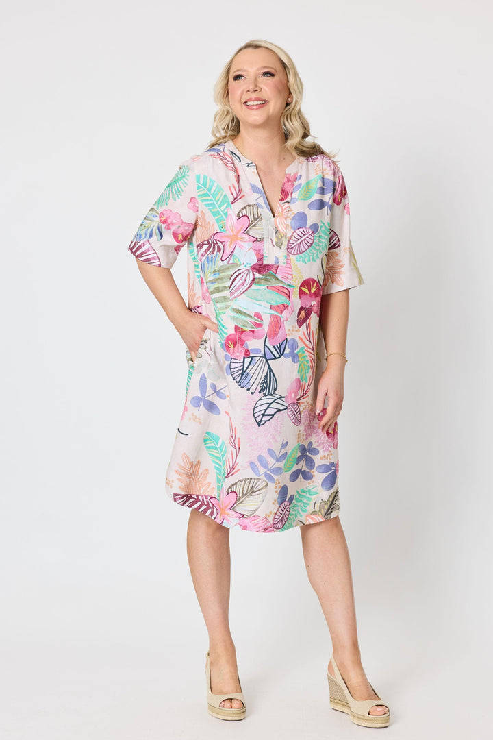 GORDON SMITH DRESS DESERT ROSE PRINT DRESS - 49479GS