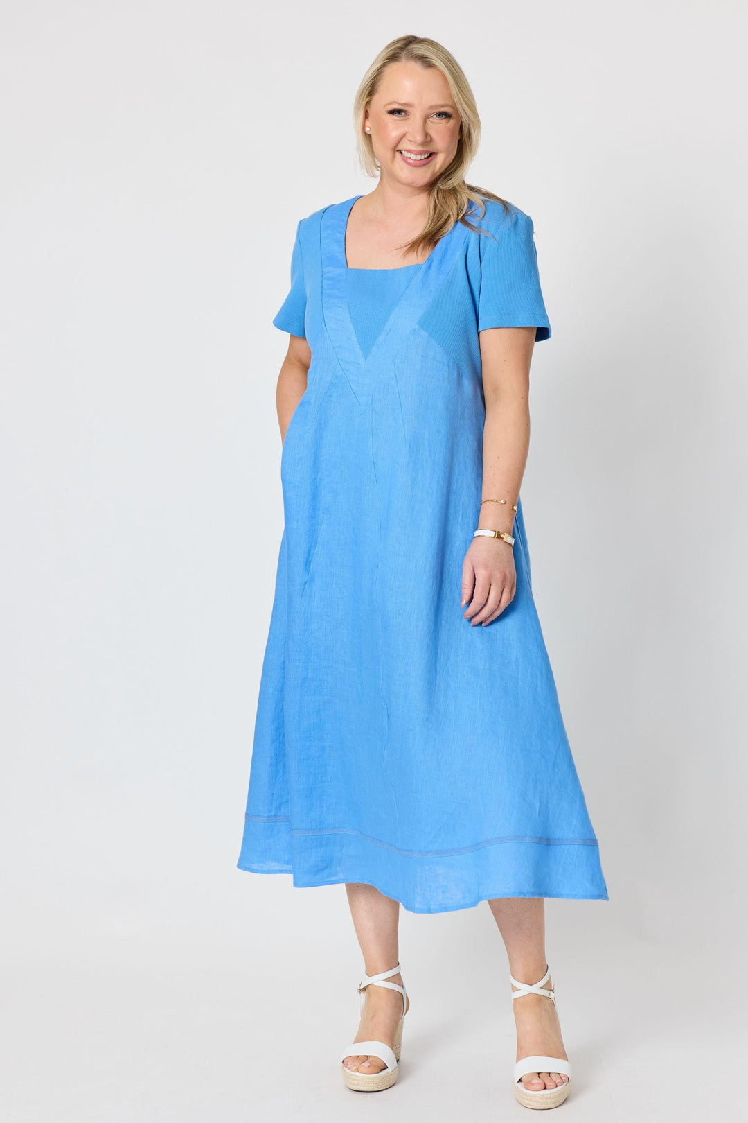 GORDON SMITH DRESS LE MARAIS LINEN DRESS - 49443GS