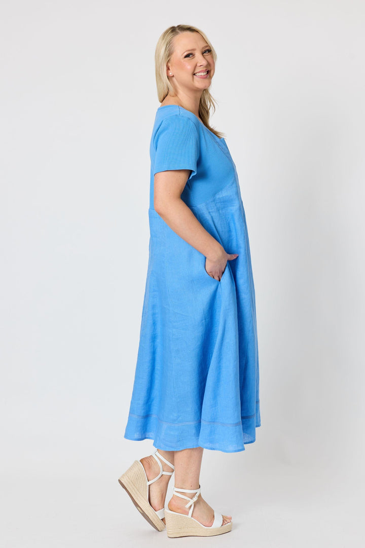 GORDON SMITH DRESS LE MARAIS LINEN DRESS - 49443GS
