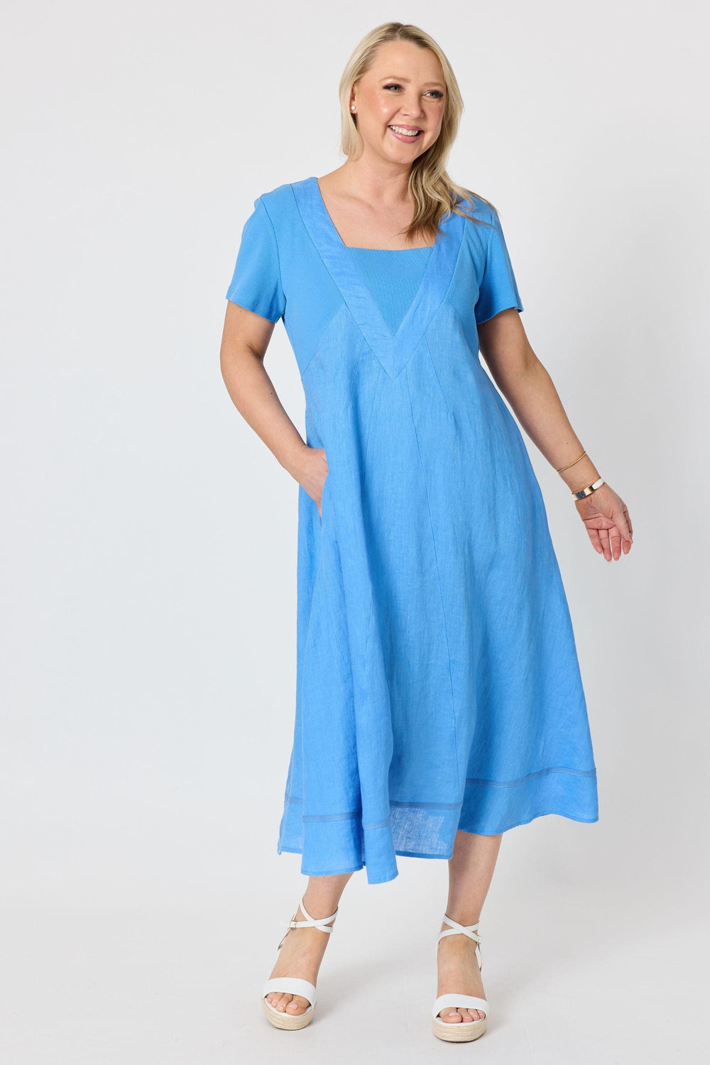 GORDON SMITH DRESS LE MARAIS LINEN DRESS - 49443GS