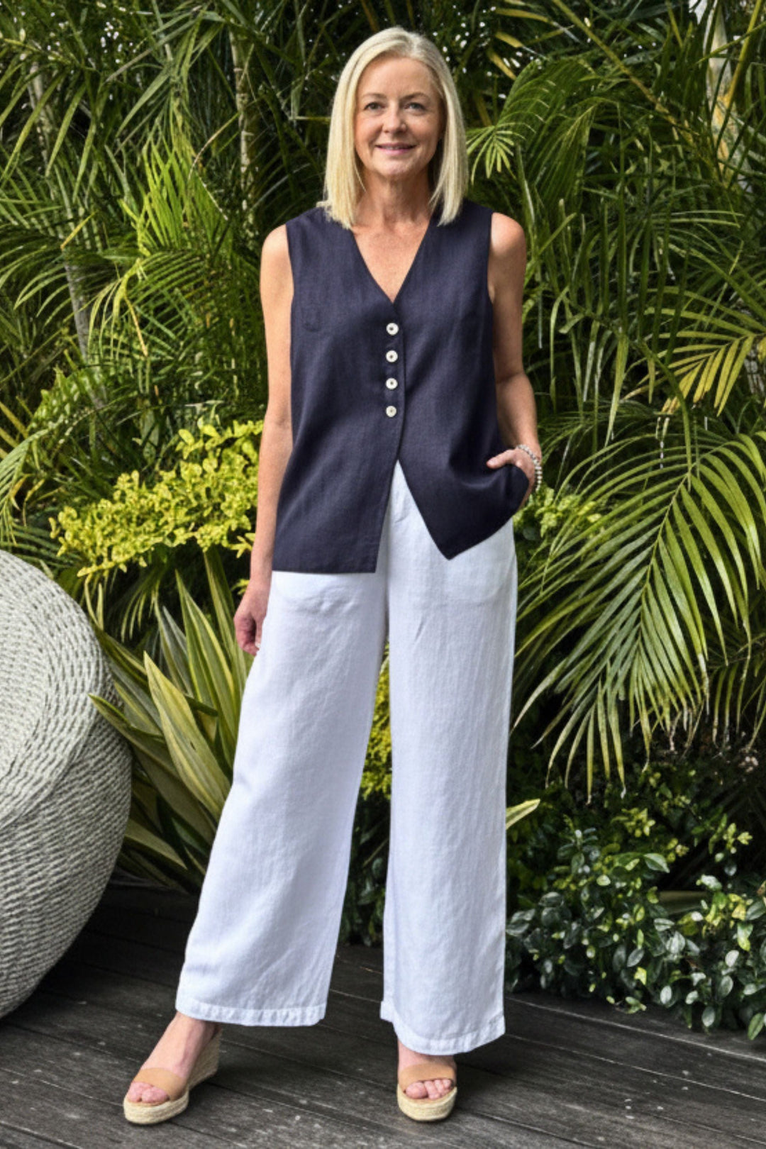 GORDON SMITH PANTS LINO WIDE LEG PANT - 47775GS