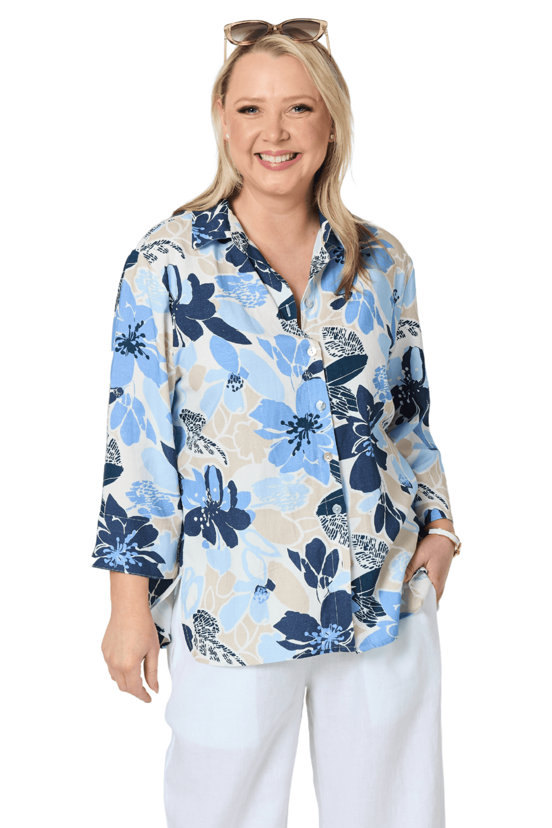 GORDON SMITH SHIRT AMALFI ROSE PRINT SHIRT - 49473GS