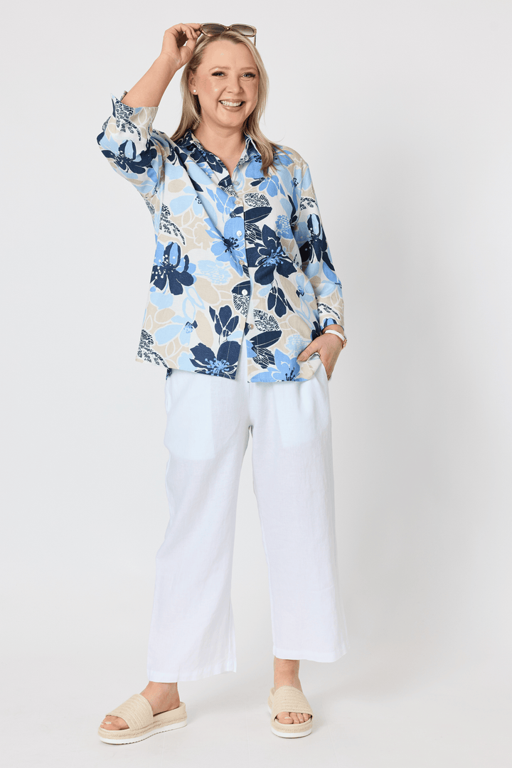 GORDON SMITH SHIRT AMALFI ROSE PRINT SHIRT - 49473GS