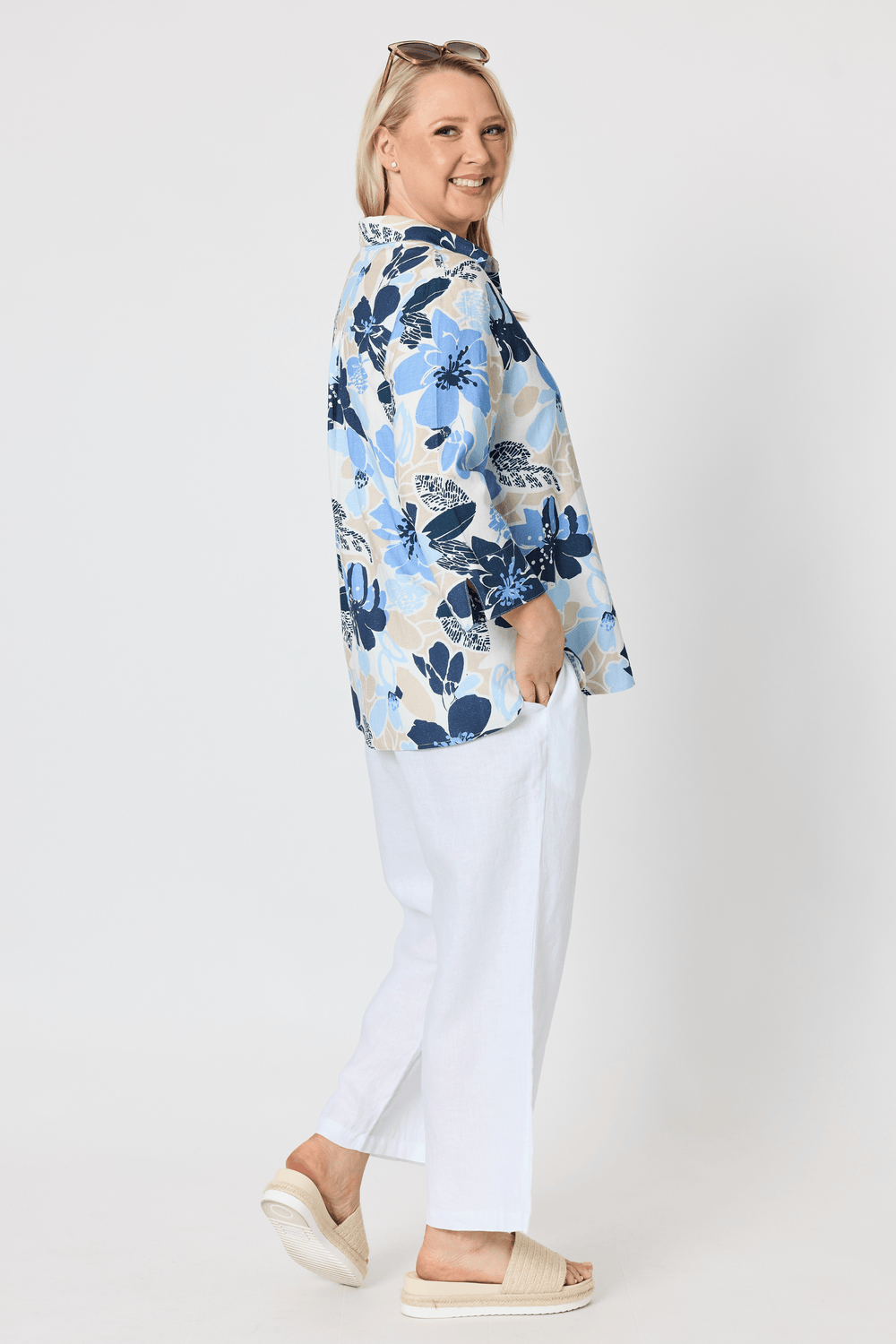 GORDON SMITH SHIRT AMALFI ROSE PRINT SHIRT - 49473GS