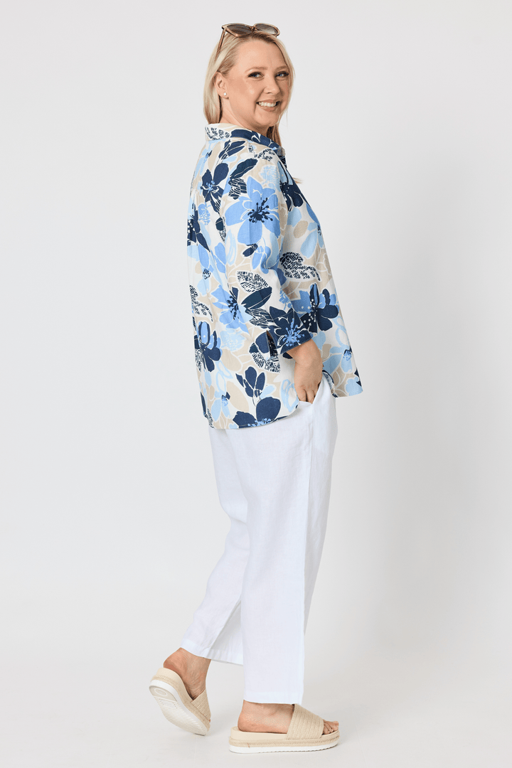GORDON SMITH SHIRT AMALFI ROSE PRINT SHIRT - 49473GS