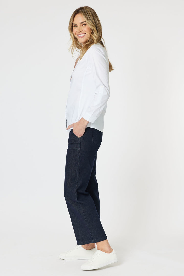 GORDON SMITH SHIRT EMMA RIB DETAIL SHIRT - 39952GS