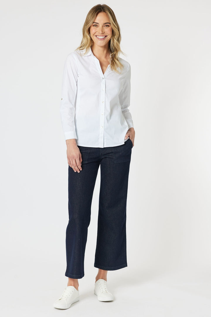 GORDON SMITH SHIRT EMMA RIB DETAIL SHIRT - 39952GS