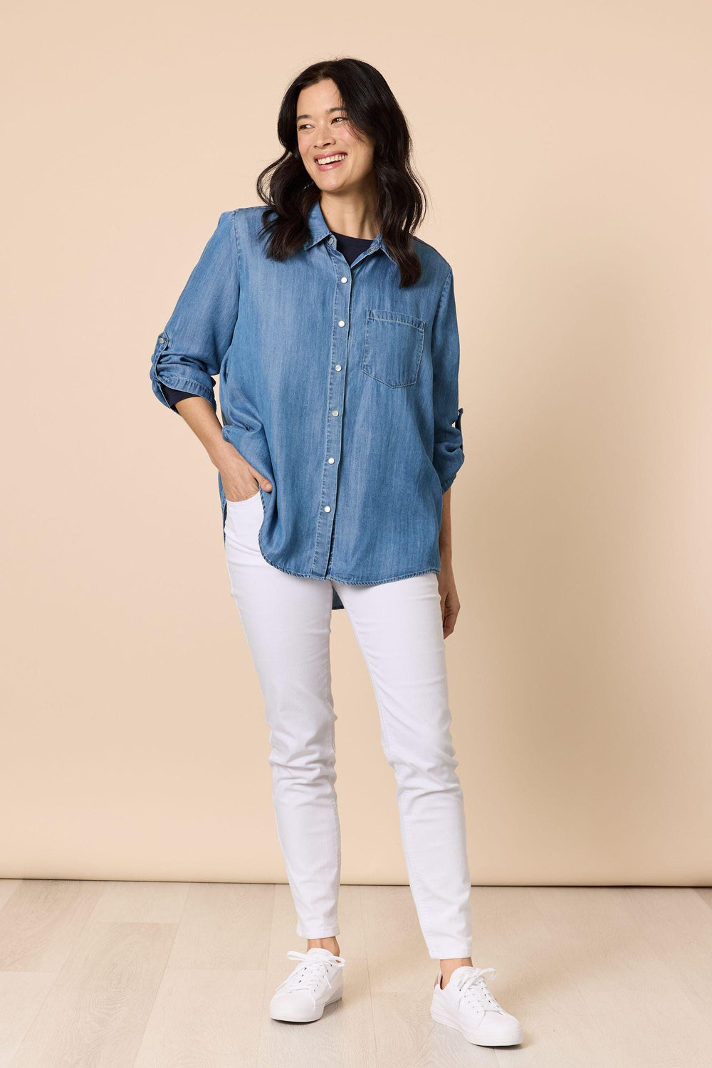 GORDON SMITH SHIRT MACY DENIM SHIRT - 48826GS