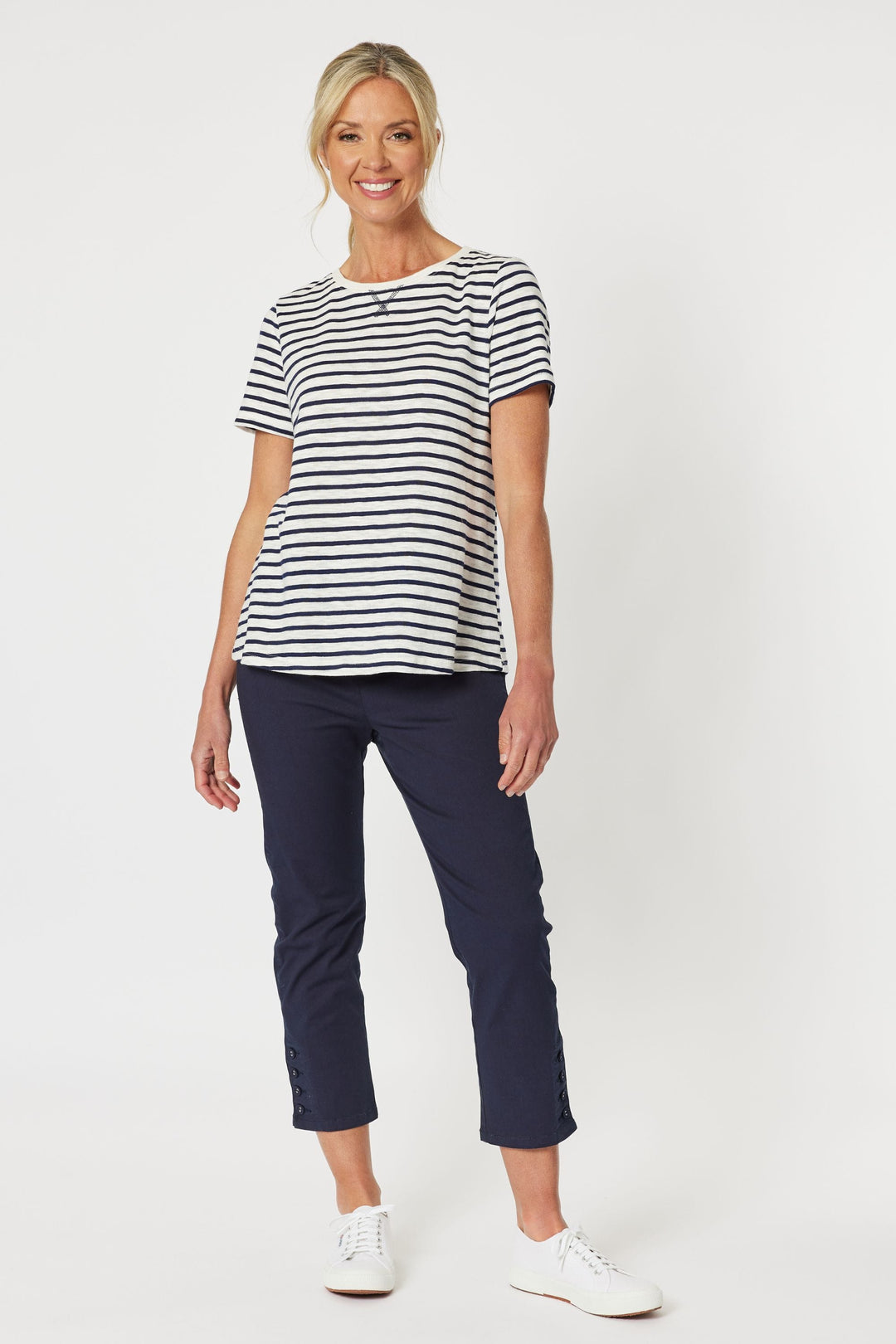 GORDON SMITH T-SHIRT CLASSIC STRIPE TEE - 45698GS