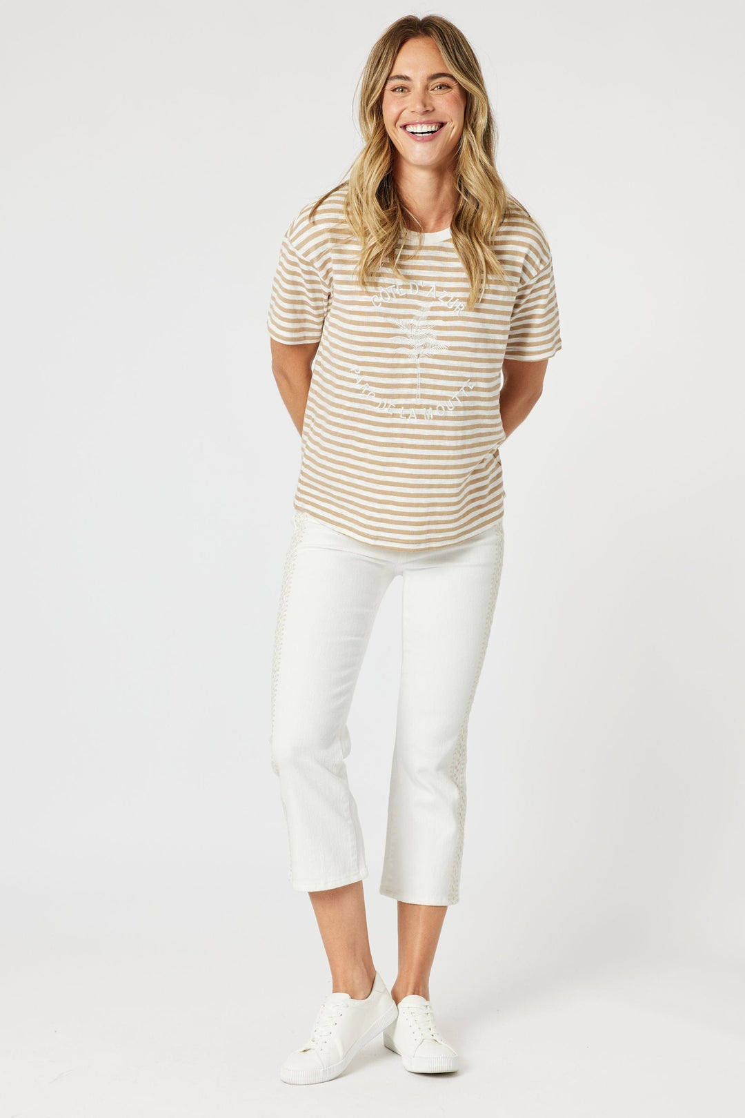 GORDON SMITH T-SHIRT COTE D AZUR STRIPE TEE - 48199GS