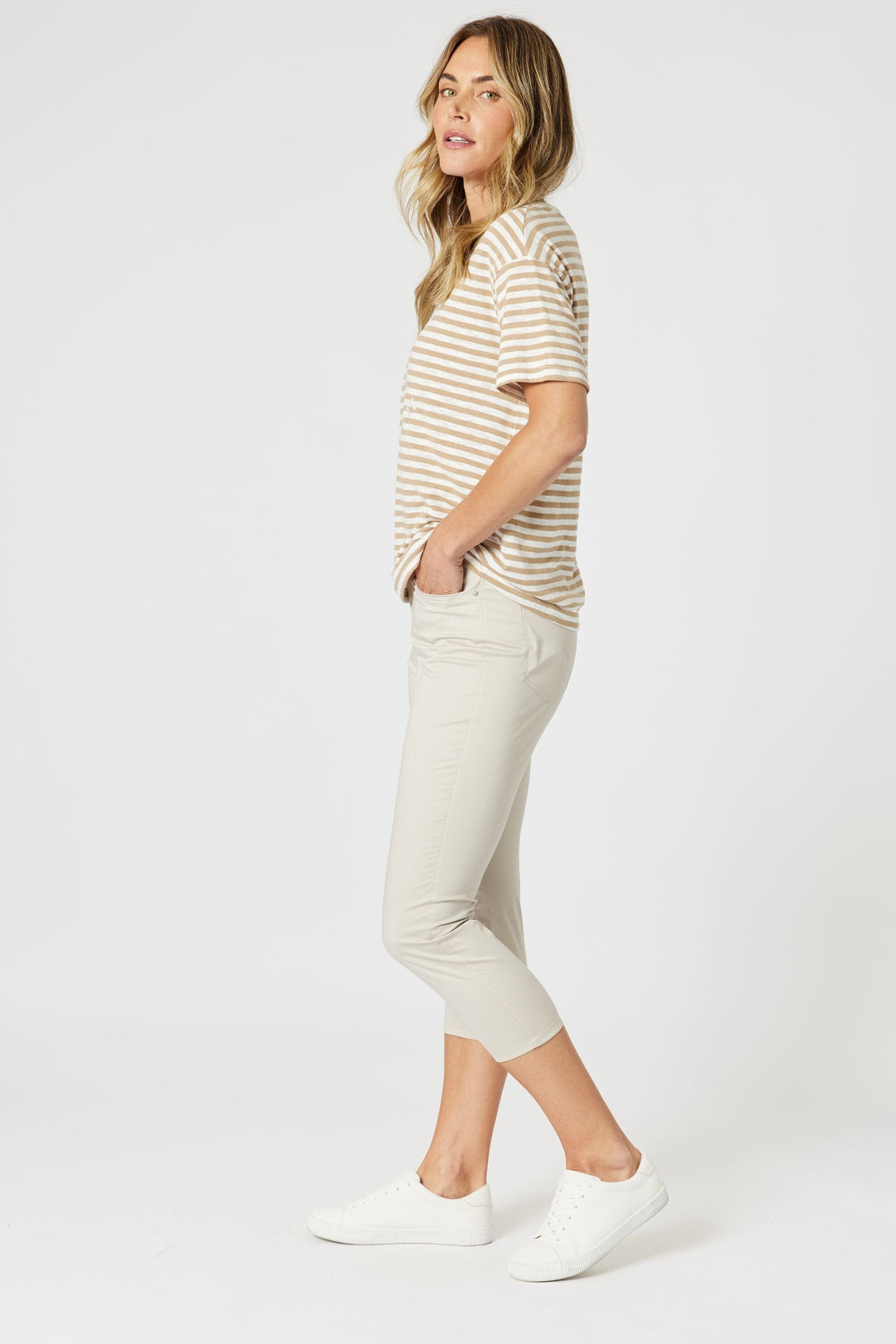 GORDON SMITH T-SHIRT COTE D AZUR STRIPE TEE - 48199GS