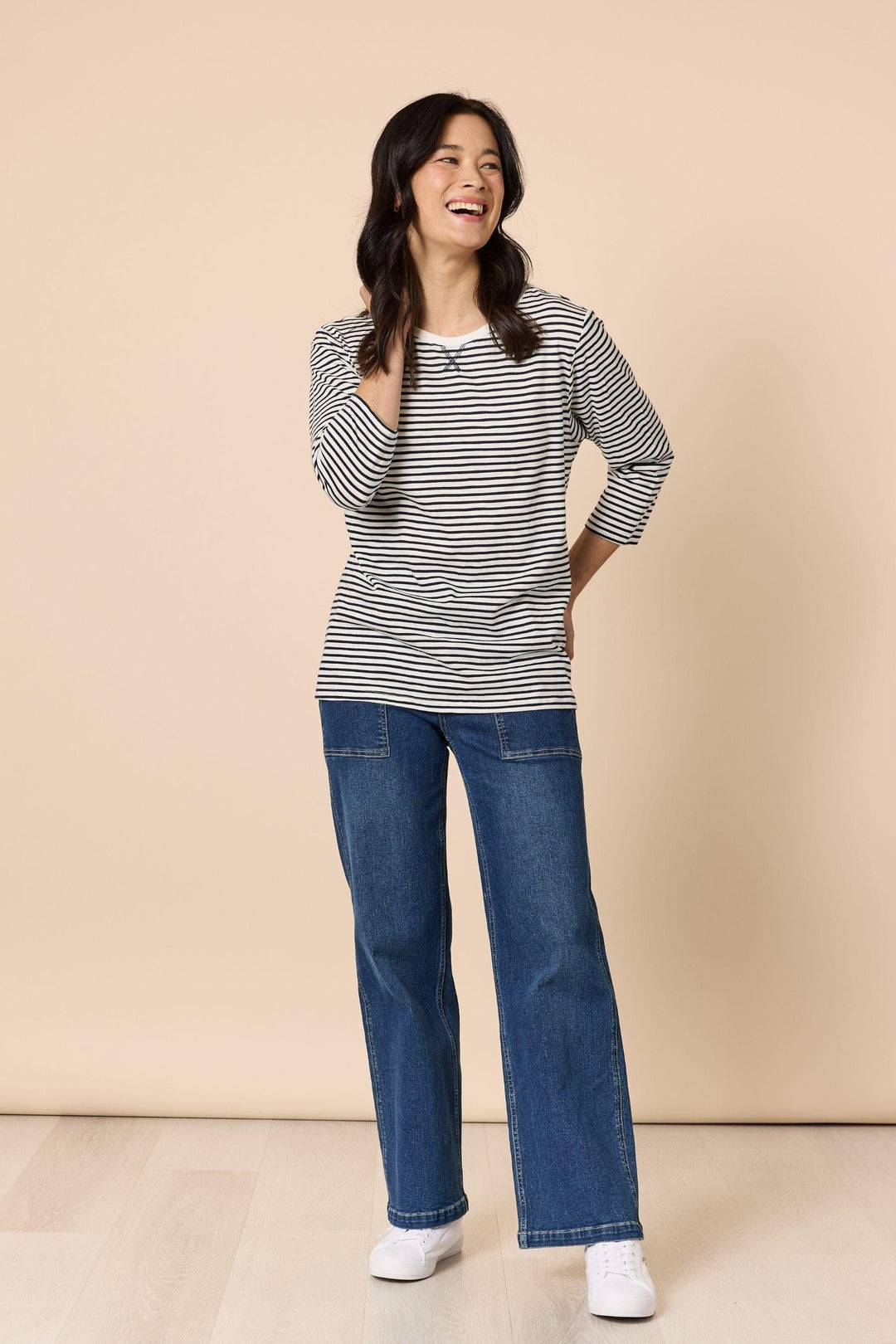 GORDON SMITH T-SHIRT HARBOUR STRIPE TEE - 48949GS