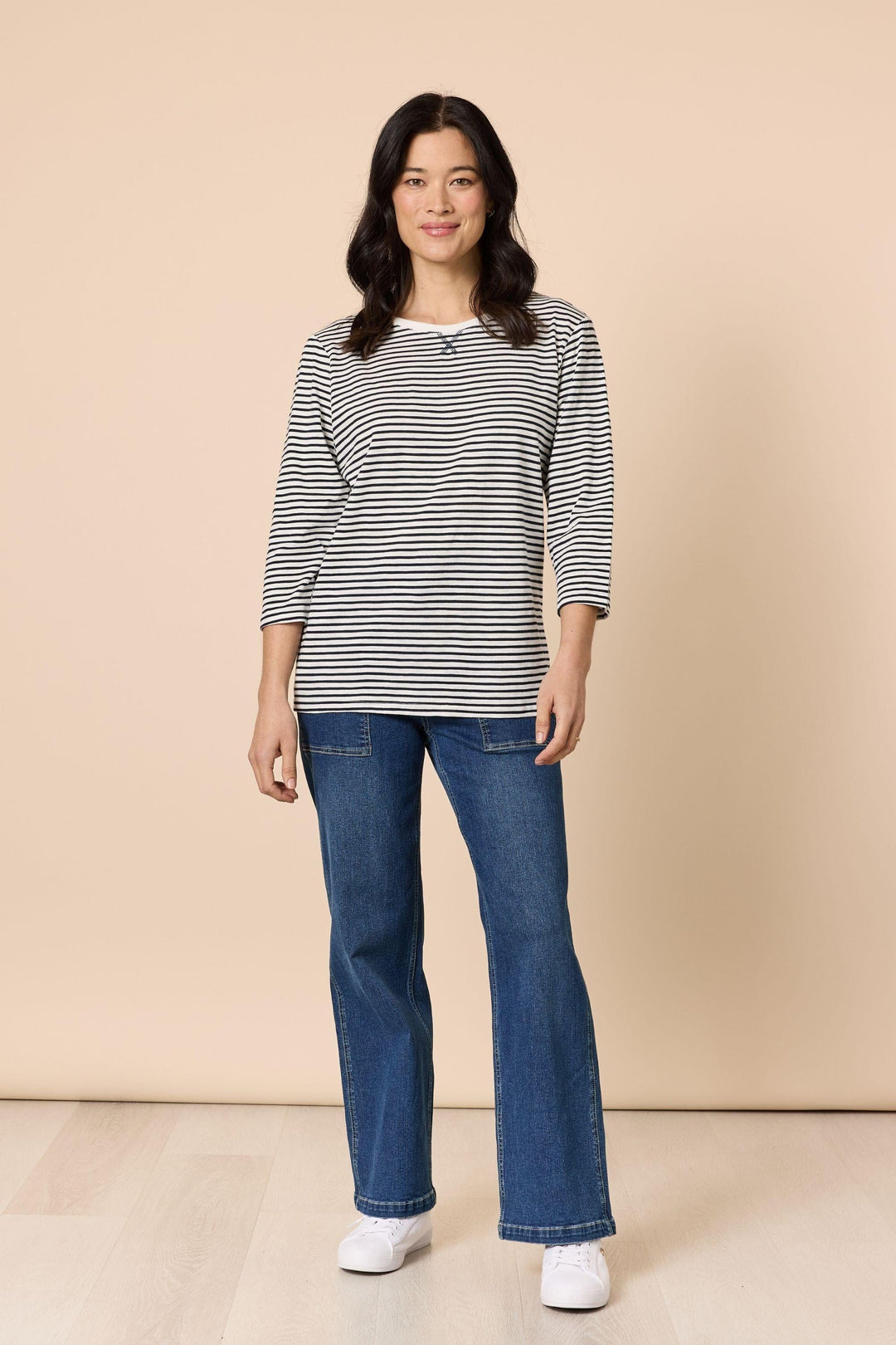 GORDON SMITH T-SHIRT HARBOUR STRIPE TEE - 48949GS