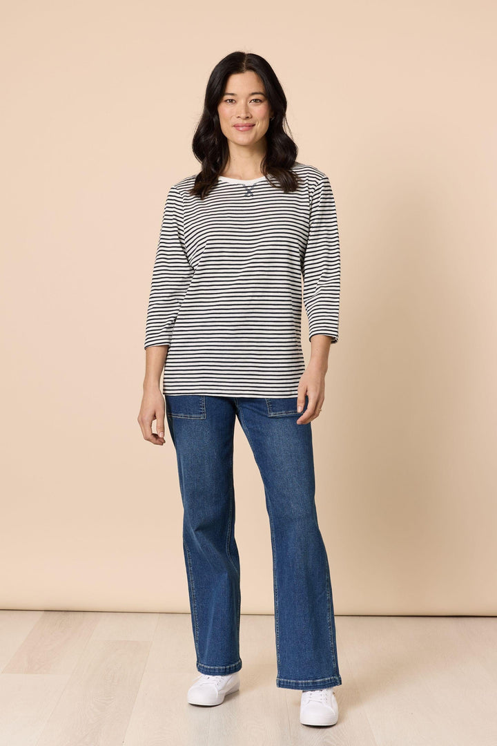 GORDON SMITH T-SHIRT HARBOUR STRIPE TEE - 48949GS