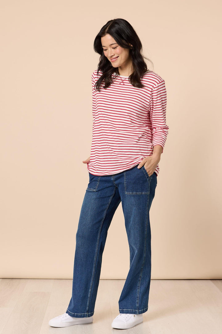 GORDON SMITH T-SHIRT HARBOUR STRIPE TEE - 48949GS