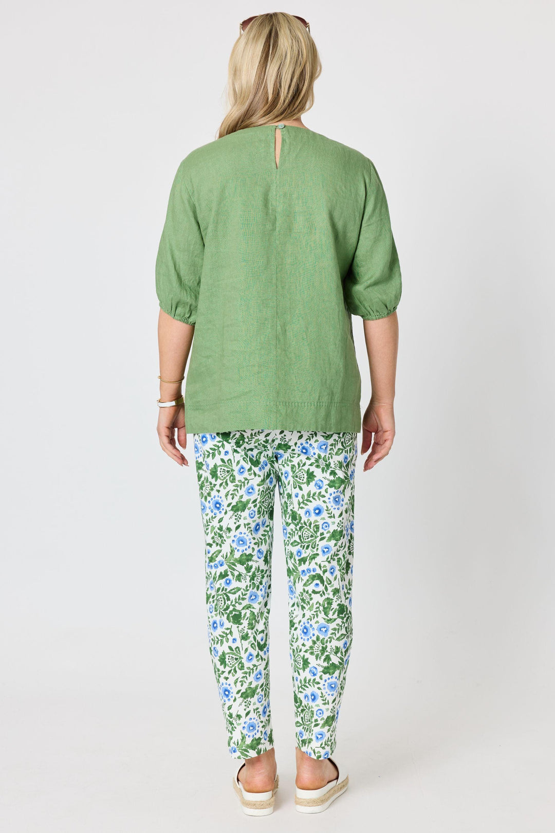 GORDON SMITH TOP ANNA LINEN TOP - 49447GS
