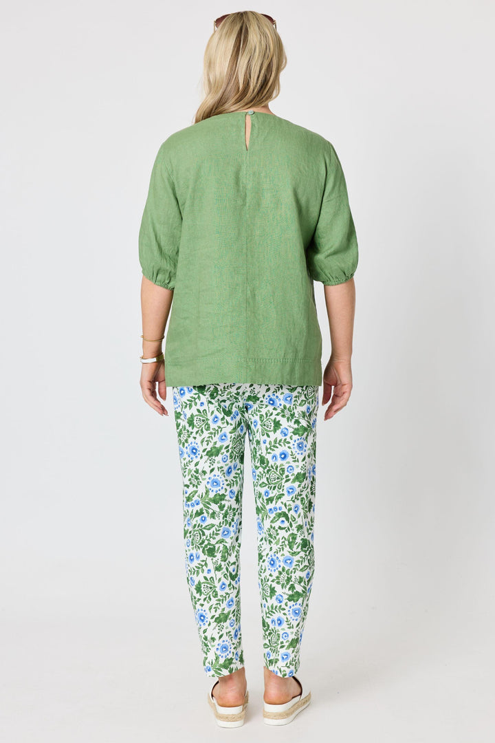 GORDON SMITH TOP ANNA LINEN TOP - 49447GS
