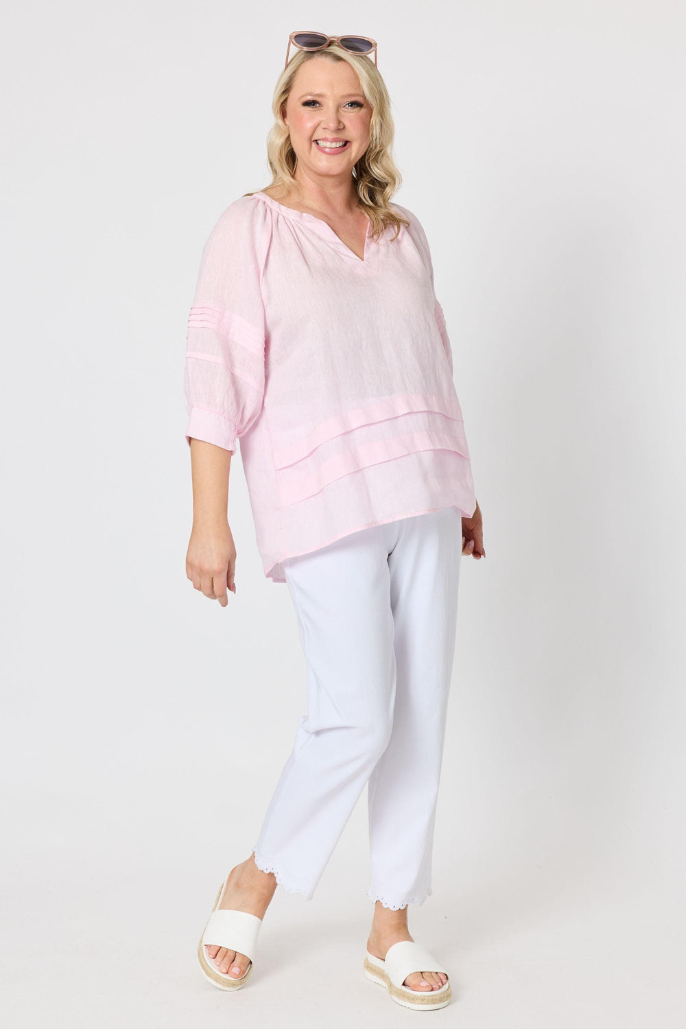 GORDON SMITH TOP KATE LINEN TOP - 49541GS