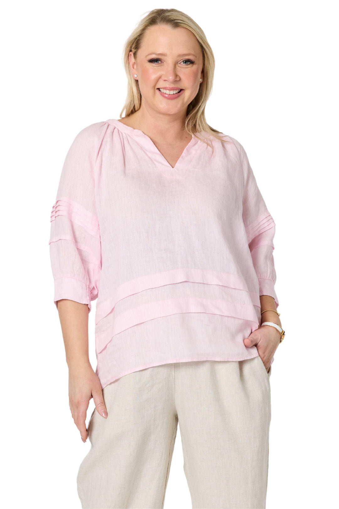 GORDON SMITH TOP KATE LINEN TOP - 49541GS