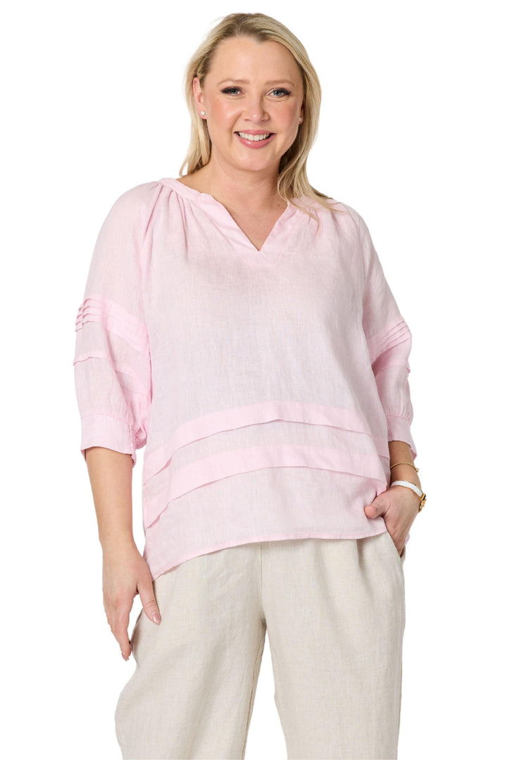 GORDON SMITH TOP KATE LINEN TOP - 49541GS