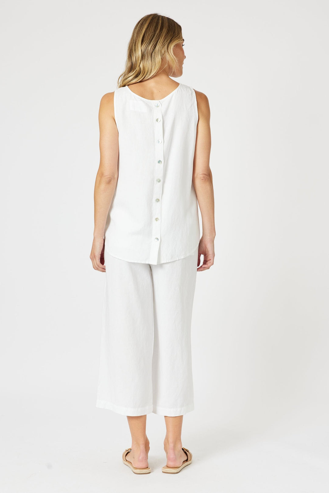 GORDON SMITH TOP LINO BUTTON BACK CAMI - 48122GS
