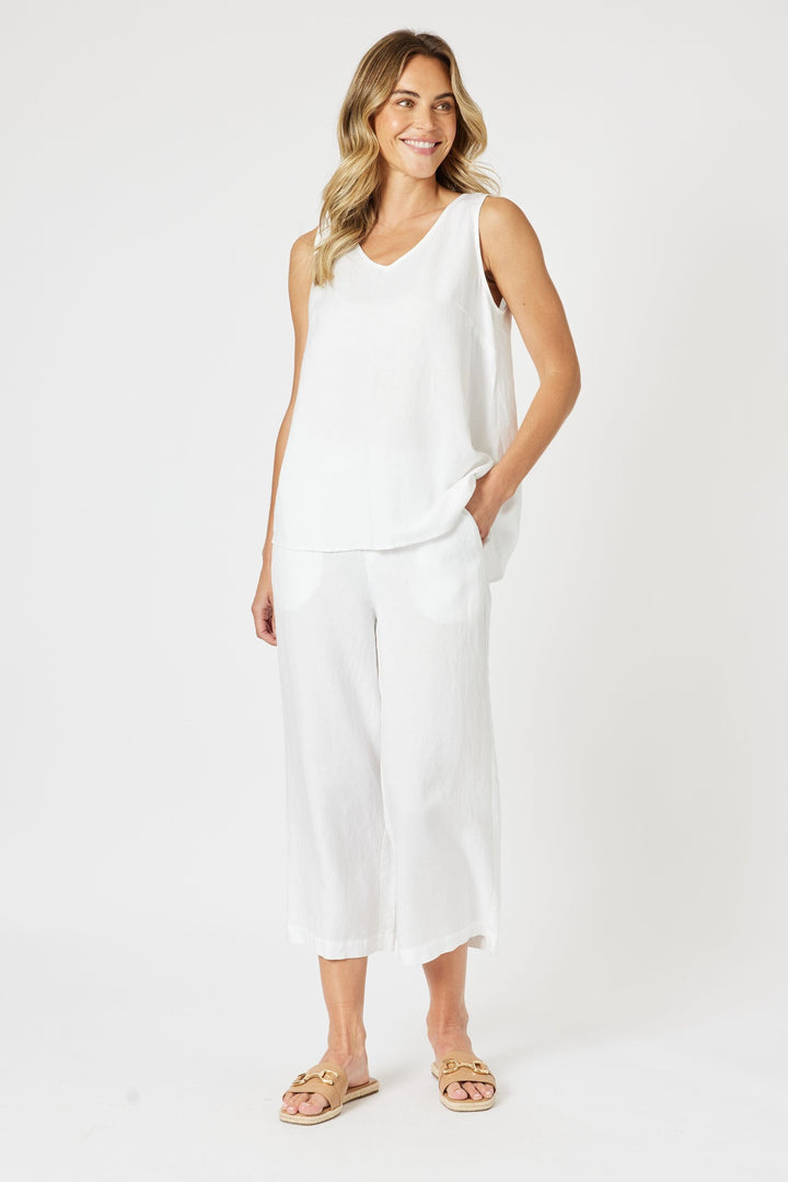 GORDON SMITH TOP LINO BUTTON BACK CAMI - 48122GS