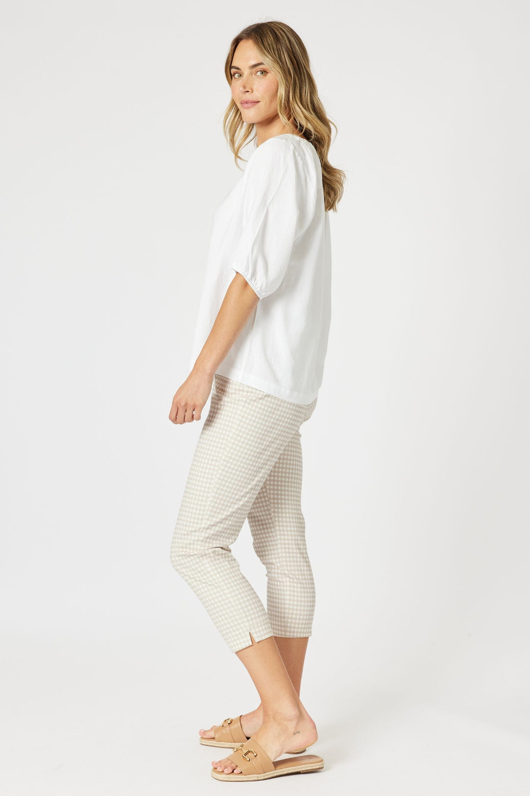 GORDON SMITH TOP LINO V NECK TOP - 48258GS