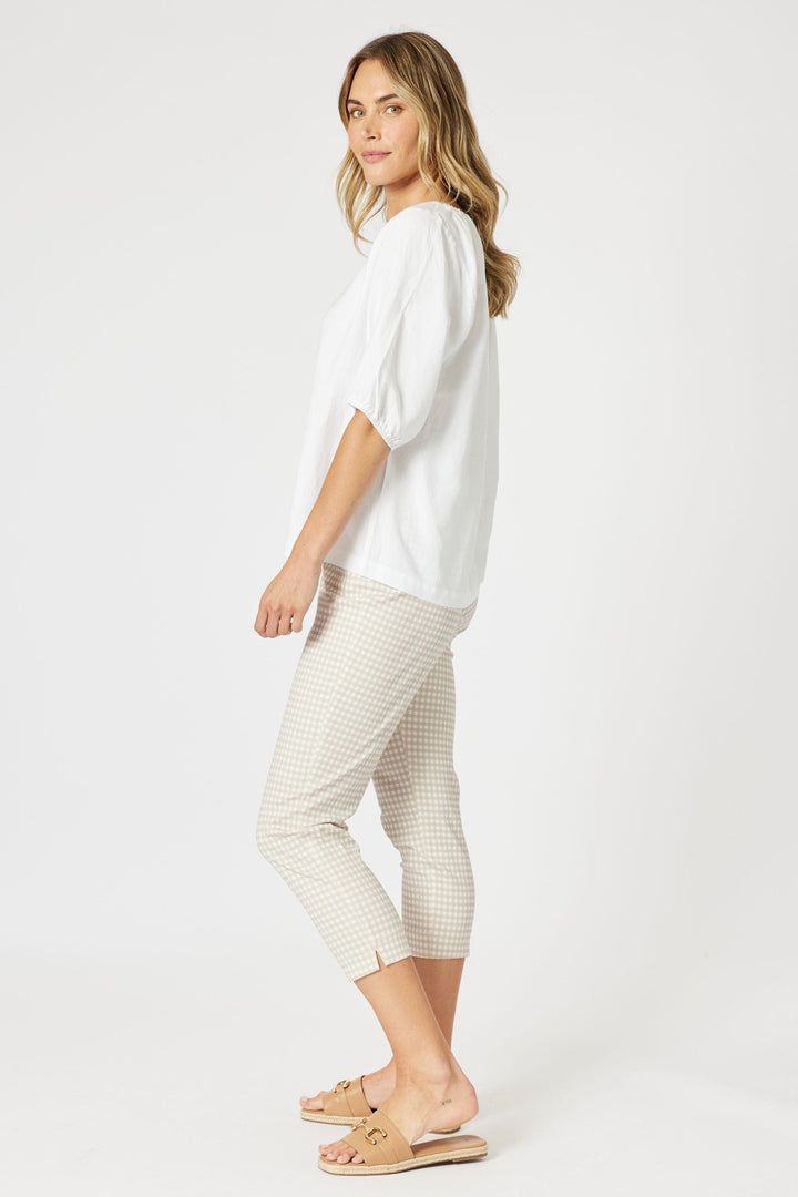 GORDON SMITH TOP LINO V NECK TOP - 48258GS