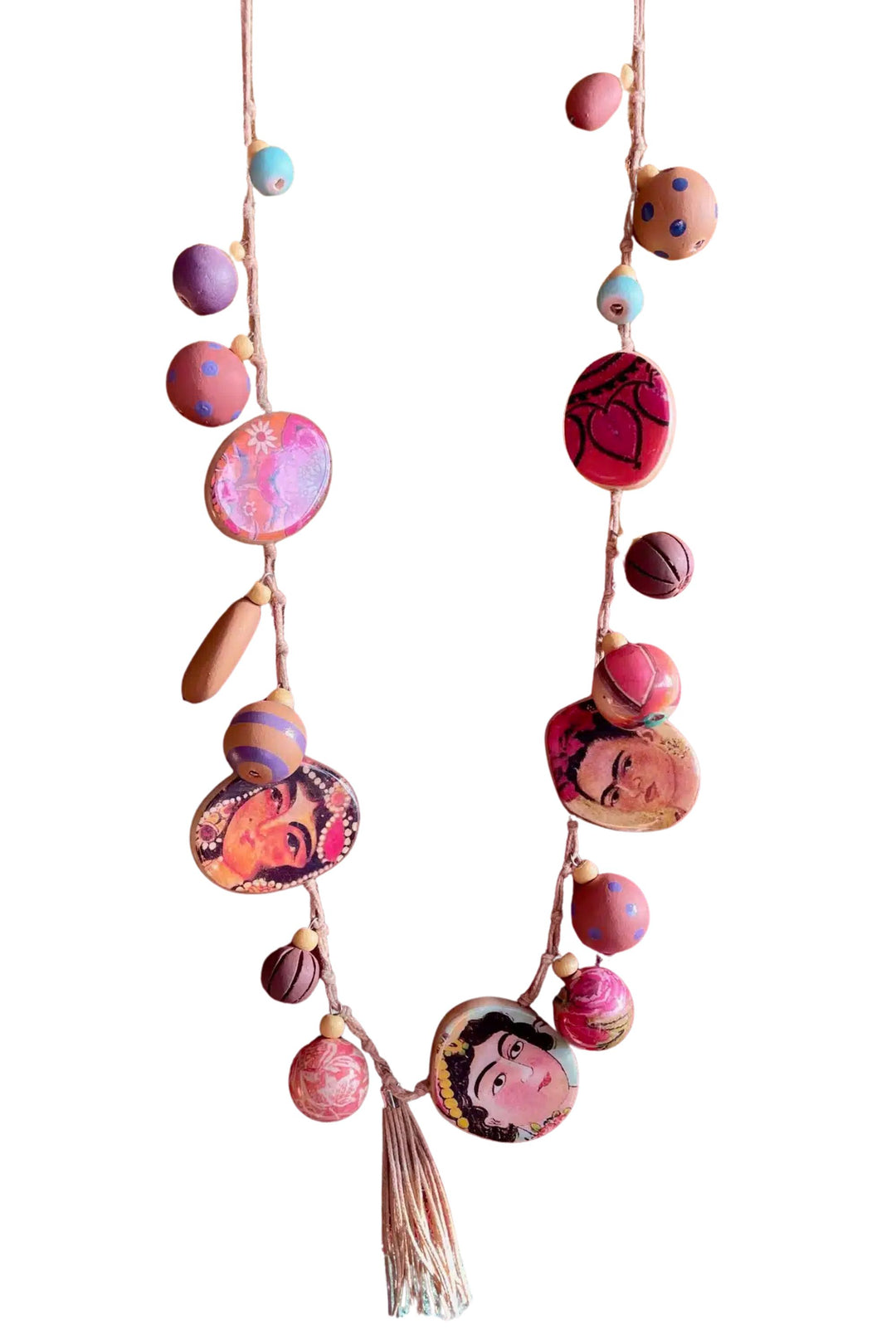 GYPSIANA JEWELLERY PINK-MULTI BOBBLE NECKLACE - BOBN
