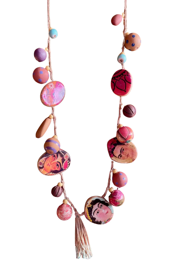 GYPSIANA JEWELLERY PINK-MULTI BOBBLE NECKLACE - BOBN