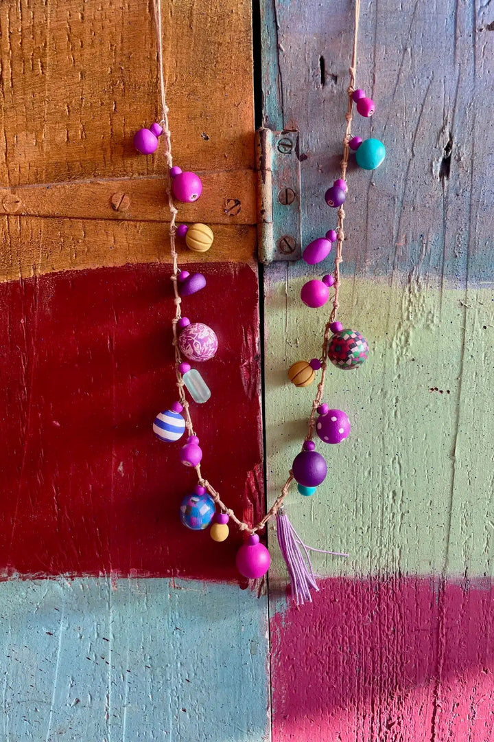 GYPSIANA JEWELLERY VIOLET BOBBLE NECKLACE - BOBN
