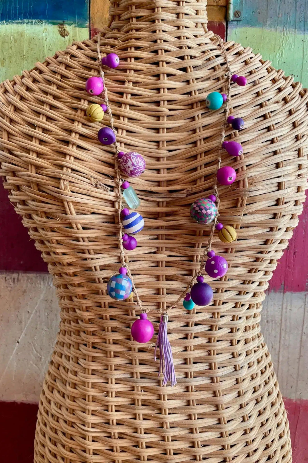 GYPSIANA JEWELLERY VIOLET BOBBLE NECKLACE - BOBN