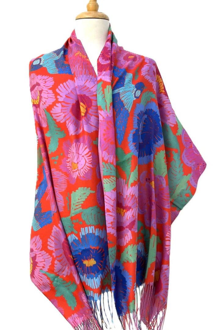 GYPSIANA SCARF RED DOUBLE SIDED WRAP - DSW