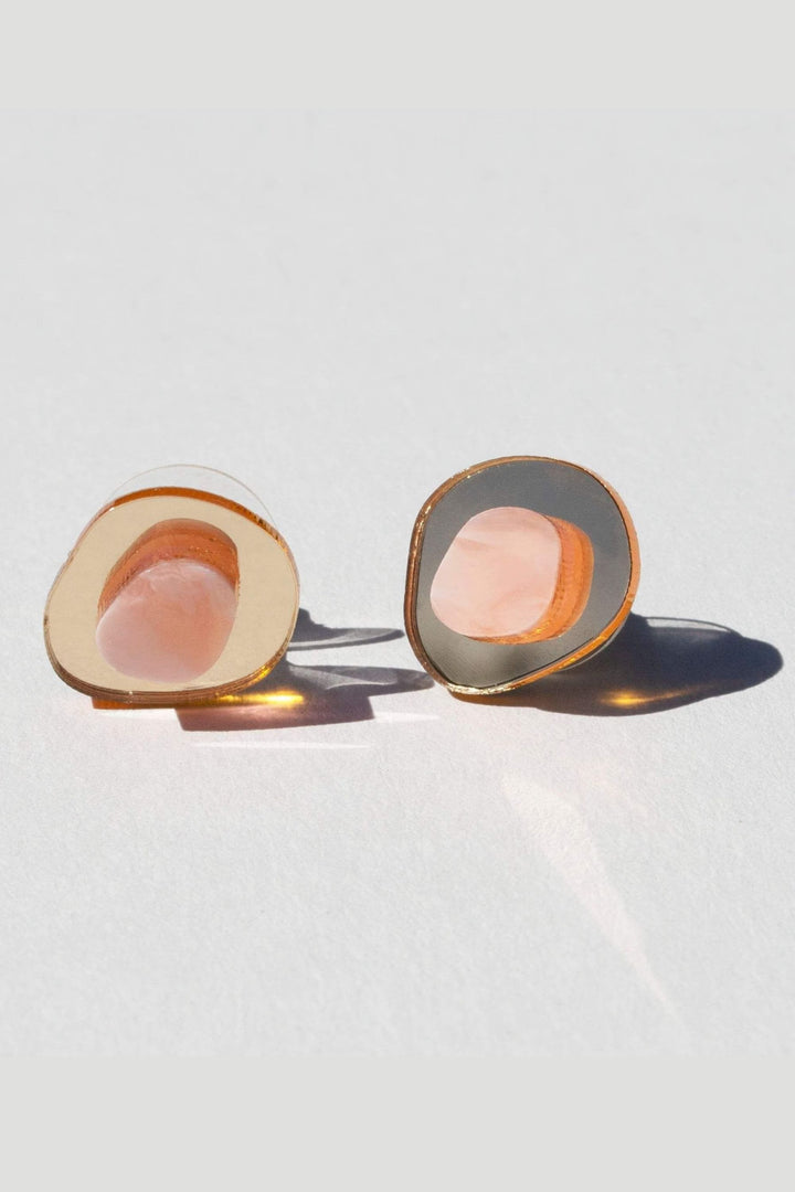 HAGEN AND CO JEWELLERY PEACH MIA STUD - LC-MIA