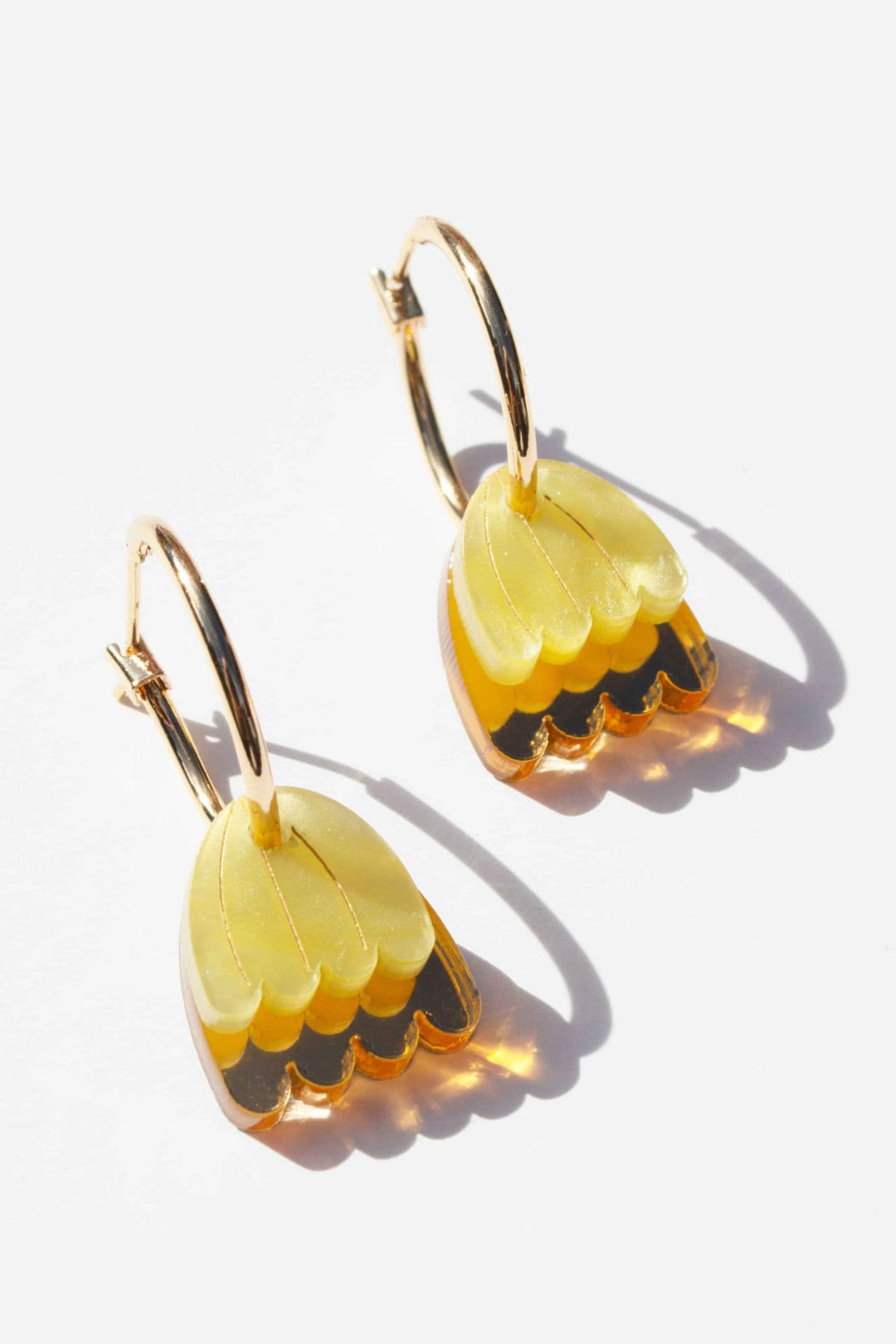HAGEN AND CO JEWELLERY YELLOW PALM EARRING - SC-P-YE